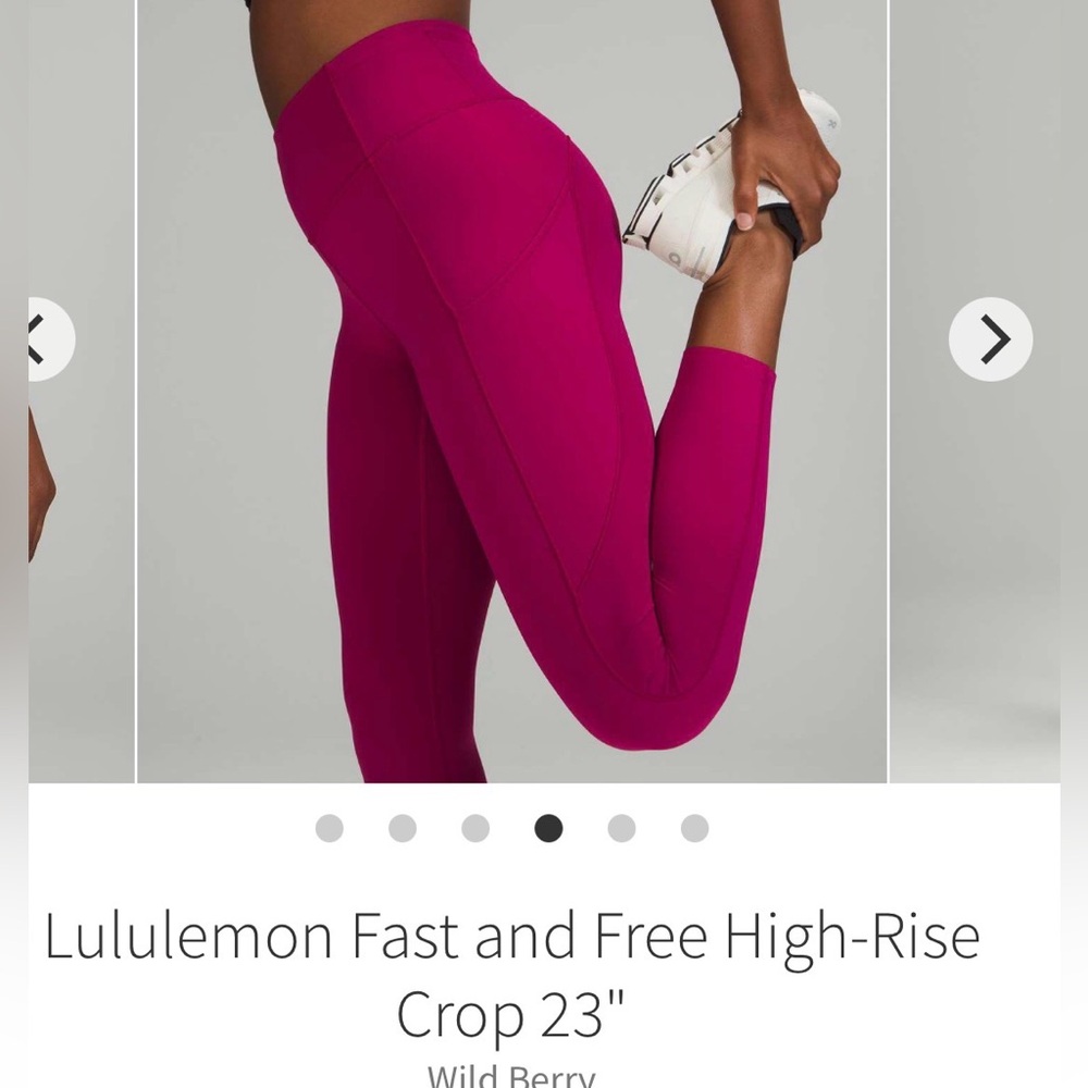 NWT 🍋 Lululemon 🍋 fast and free 23” Size 2